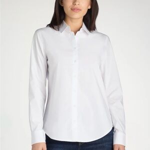 Time And Tru Long Sleeve Button Down Top XL(16-18) White